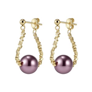 925 Sterling Silver Crushed Silver Bead Shell Pearl Drop Stud Earrings 40500077 925 Sterling Silver Crushed Silver Bead Shell Pearl Drop Stud Earrings 40500077