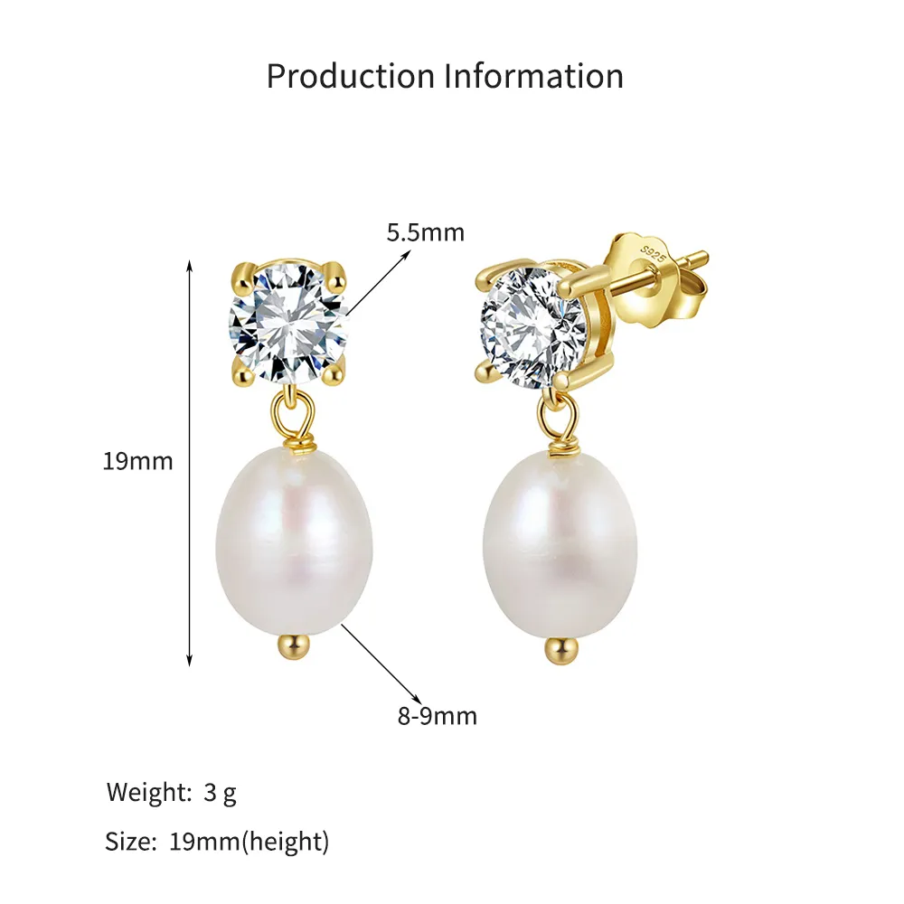 925 Sterling Silver Natural Pearl Tassel Drop Earrings 40500088 - image2