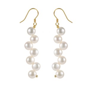 Wholesale 925 Sterling Silver Multi Freshwater Pearl Long Drop Earrings 40500102 Wholesale 925 Sterling Silver Multi Freshwater Pearl Long Drop Earrings 40500102