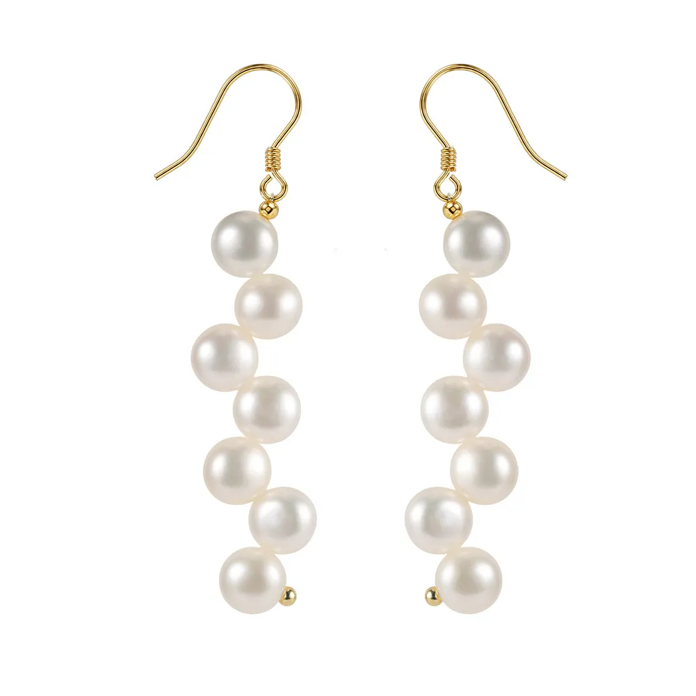 Wholesale 925 Sterling Silver Multi Freshwater Pearl Long Drop Earrings 40500102 Wholesale 925 Sterling Silver Multi Freshwater Pearl Long Drop Earrings 40500102