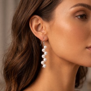 Wholesale 925 Sterling Silver Multi Freshwater Pearl Long Drop Earrings 40500102 Wholesale 925 Sterling Silver Multi Freshwater Pearl Long Drop Earrings 40500102