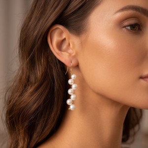 Wholesale 925 Sterling Silver Multi Freshwater Pearl Long Drop Earrings 40500102 Wholesale 925 Sterling Silver Multi Freshwater Pearl Long Drop Earrings 40500102
