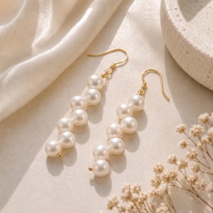 Wholesale 925 Sterling Silver Multi Freshwater Pearl Long Drop Earrings 40500102 Wholesale 925 Sterling Silver Multi Freshwater Pearl Long Drop Earrings 40500102
