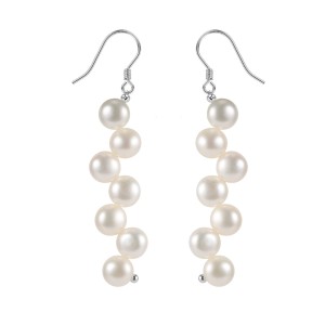 Wholesale 925 Sterling Silver Multi Freshwater Pearl Long Drop Earrings 40500102 Wholesale 925 Sterling Silver Multi Freshwater Pearl Long Drop Earrings 40500102
