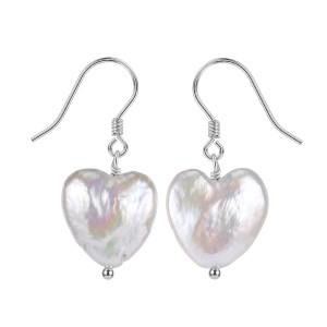 Wholesale 925 Sterling Silver Heart-Shaped Freshwater Pearl Drop Earrings 40500104 Wholesale 925 Sterling Silver Heart-Shaped Freshwater Pearl Drop Earrings 40500104