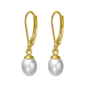 Wholesale 925 Sterling Silver Freshwater Pearl Leverback Drop Earrings 40500105 Wholesale 925 Sterling Silver Freshwater Pearl Leverback Drop Earrings 40500105