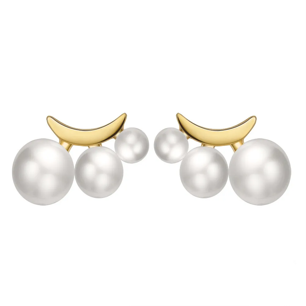 Wholesale 925 Sterling Silver Crescent Moon Pearl Stud Earrings 40500111 Wholesale 925 Sterling Silver Crescent Moon Pearl Stud Earrings 40500111