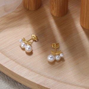 Wholesale 925 Sterling Silver Crescent Moon Pearl Stud Earrings 40500111 Wholesale 925 Sterling Silver Crescent Moon Pearl Stud Earrings 40500111