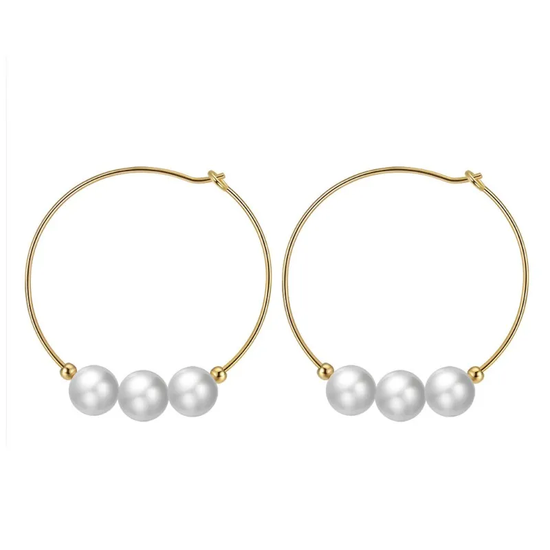Wholesale 925 Sterling Silver Freshwater Pearl Large Hoop Earrings 40500114 Wholesale 925 Sterling Silver Freshwater Pearl Large Hoop Earrings 40500114
