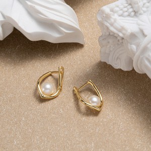 Wholesale 925 Sterling Silver Freshwater Pearl Teardrop Hoop Earrings 40500115 Wholesale 925 Sterling Silver Freshwater Pearl Teardrop Hoop Earrings 40500115