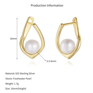 Wholesale 925 Sterling Silver Freshwater Pearl Teardrop Hoop Earrings 40500115 Wholesale 925 Sterling Silver Freshwater Pearl Teardrop Hoop Earrings 40500115
