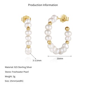 Wholesale 925 Sterling Silver Freshwater Pearl Hoop Earrings 40500123 Wholesale 925 Sterling Silver Freshwater Pearl Hoop Earrings 40500123