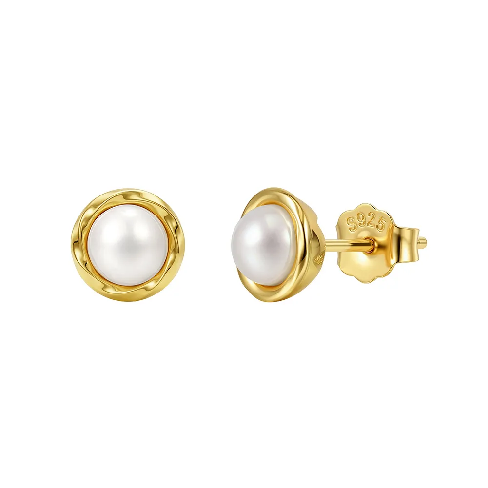Wholesale 925 Sterling Silver Freshwater Pearl Stud Earrings 40500130 Wholesale 925 Sterling Silver Freshwater Pearl Stud Earrings 40500130