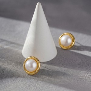 Wholesale 925 Sterling Silver Freshwater Pearl Stud Earrings 40500130 Wholesale 925 Sterling Silver Freshwater Pearl Stud Earrings 40500130