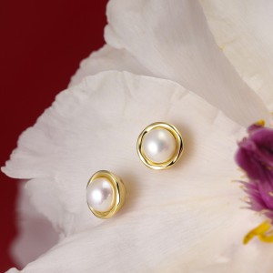 Wholesale 925 Sterling Silver Freshwater Pearl Stud Earrings 40500130 Wholesale 925 Sterling Silver Freshwater Pearl Stud Earrings 40500130
