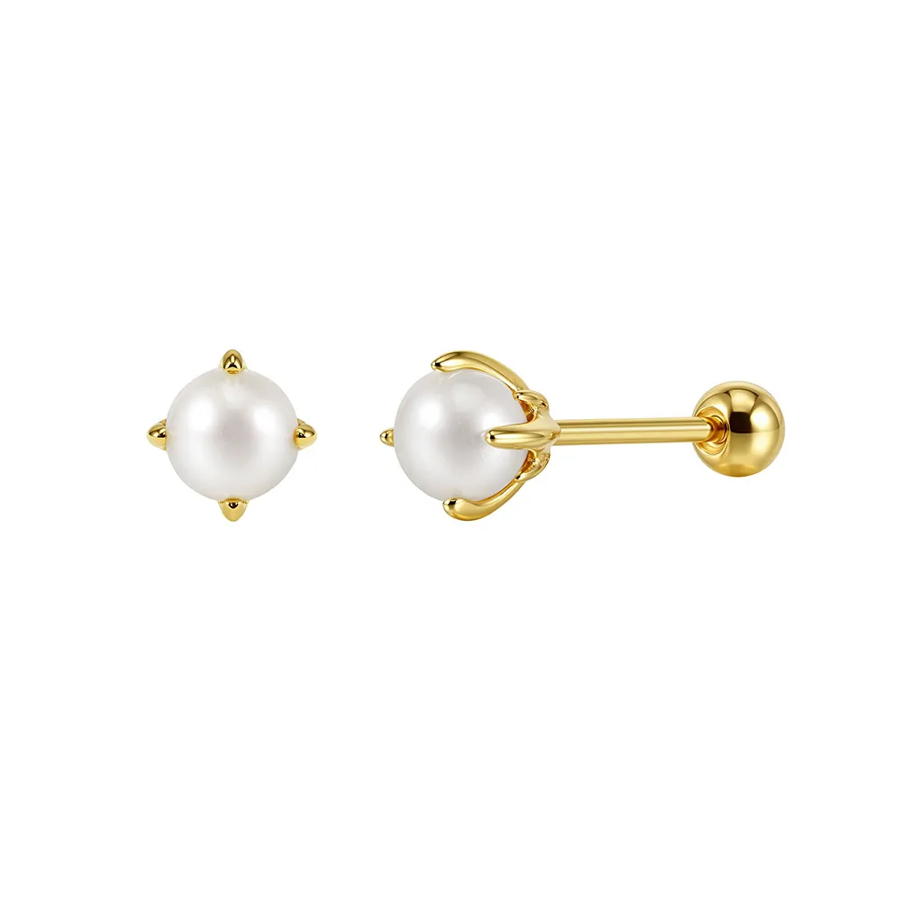 Wholesale 925 Sterling Silver Freshwater Pearl Screw Back Stud Earrings 40500133 Wholesale 925 Sterling Silver Freshwater Pearl Screw Back Stud Earrings 40500133
