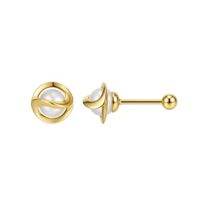 Wholesale 925 Sterling Silver Freshwater Pearl Knot Screw Back Stud Earrings 40500134 Wholesale 925 Sterling Silver Freshwater Pearl Knot Screw Back Stud Earrings 40500134