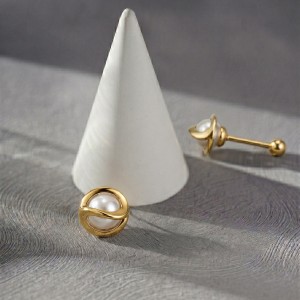 Wholesale 925 Sterling Silver Freshwater Pearl Knot Screw Back Stud Earrings 40500134 Wholesale 925 Sterling Silver Freshwater Pearl Knot Screw Back Stud Earrings 40500134