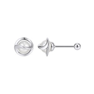 Wholesale 925 Sterling Silver Freshwater Pearl Knot Screw Back Stud Earrings 40500134 Wholesale 925 Sterling Silver Freshwater Pearl Knot Screw Back Stud Earrings 40500134