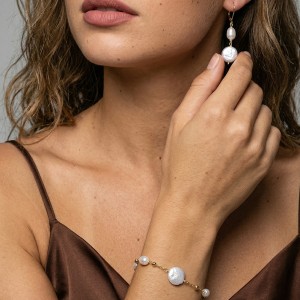 Wholesale 925 Sterling Silver Double Freshwater Pearl Drop Earrings 40500135 Wholesale 925 Sterling Silver Double Freshwater Pearl Drop Earrings 40500135