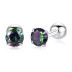 Silver Sparkle 4mm Zirconia Screw Back Stud Earrings 40600001