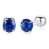 Silver Sparkle 4mm Zirconia Screw Back Stud Earrings 40600001