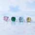 Square Zirconia Screw Back Earrings 40600002