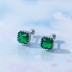 Square Zirconia Screw Back Earrings 40600002