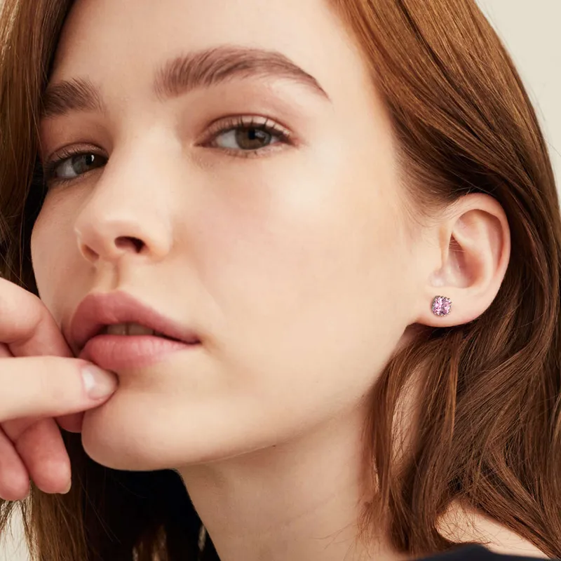 Square Zirconia Screw Back Earrings 40600002 - image1