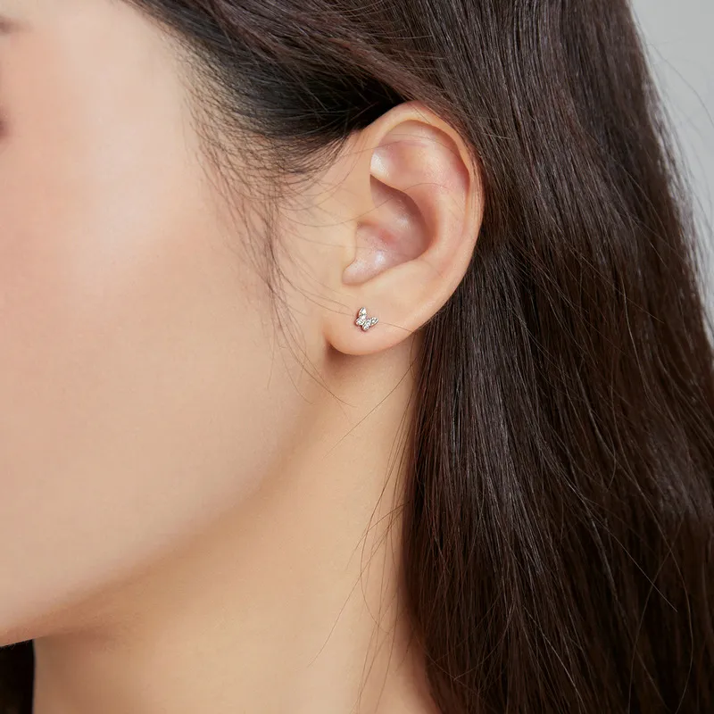 Zirconia Butterfly Screw Back Earrings 40600008 - image2