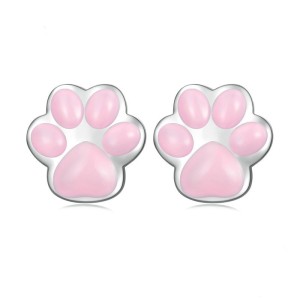 Cat Footprint Screw Back Stud Earring 40600011