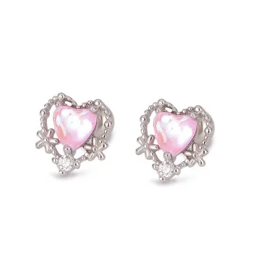 Mini Heart Screw Back Stud Earring 40600016