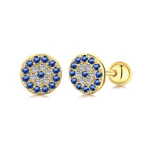 Blue Eye Screw Back Stud Earring 40600019