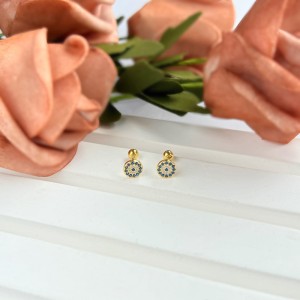 Blue Eye Screw Back Stud Earring 40600019