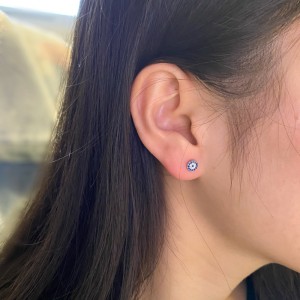 Blue Eye Screw Back Stud Earring 40600019
