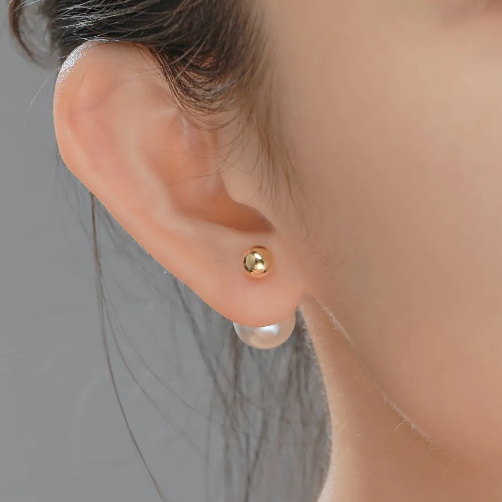 Shiny 12mm Pearl Screw Back Stud Earring 40600021 - image2