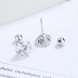 Round Zirconia Screwback Stud Earrings 40600022