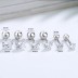 Round Zirconia Screwback Stud Earrings 40600022