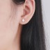 Round Zirconia Screwback Stud Earrings 40600022