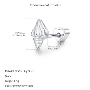 Wholesale 925 Sterling Silver Conch Shell Cartilage Stud 40600023
