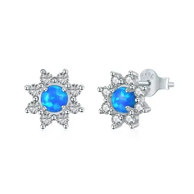 Shiny Sunflower Opal Stud Earring 40700002