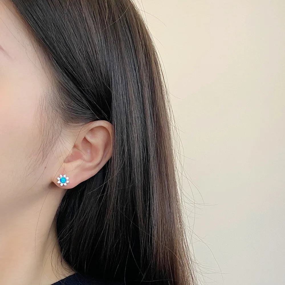 Shiny Sunflower Opal Stud Earring 40700002 - image1