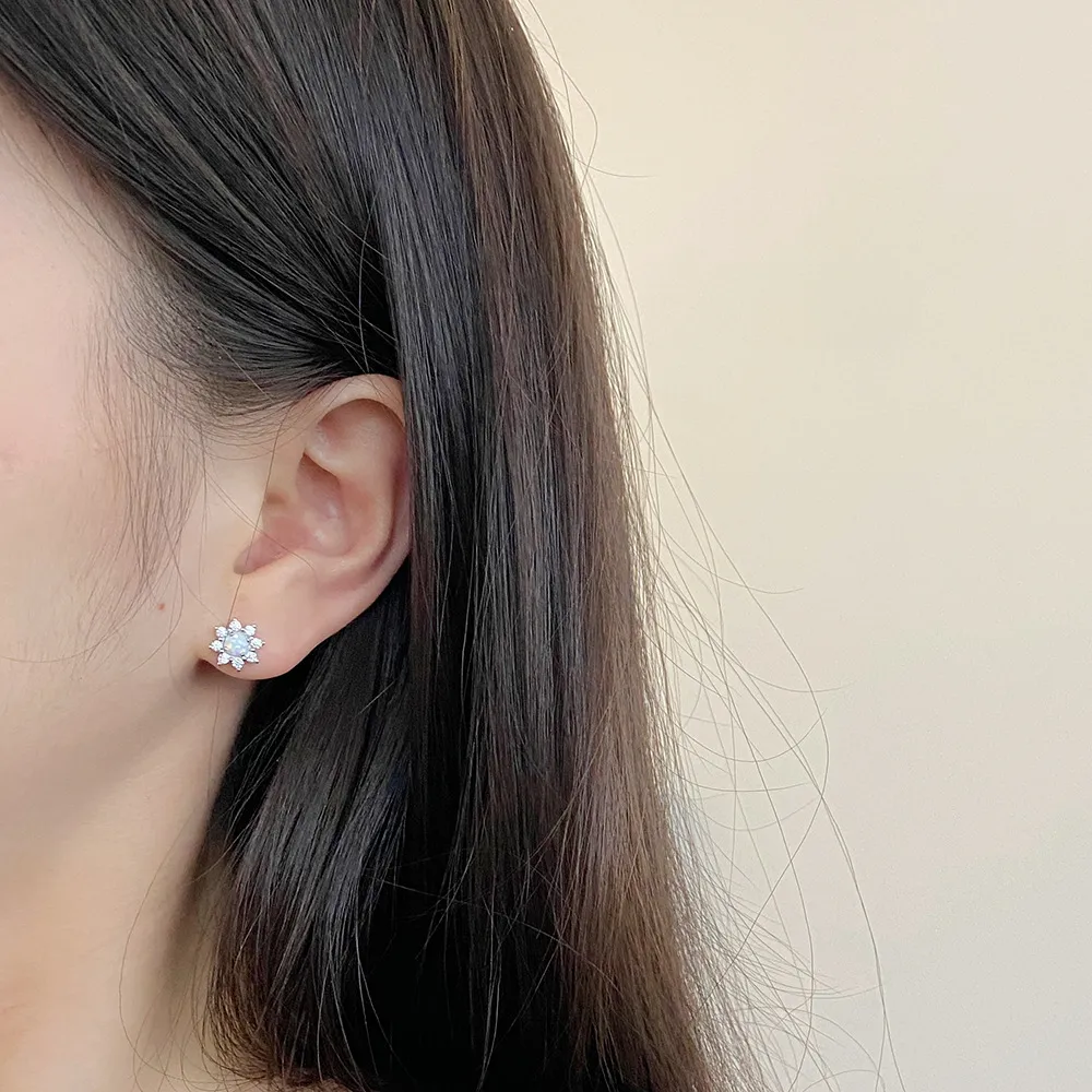 Shiny Sunflower Opal Stud Earring 40700002 - image2