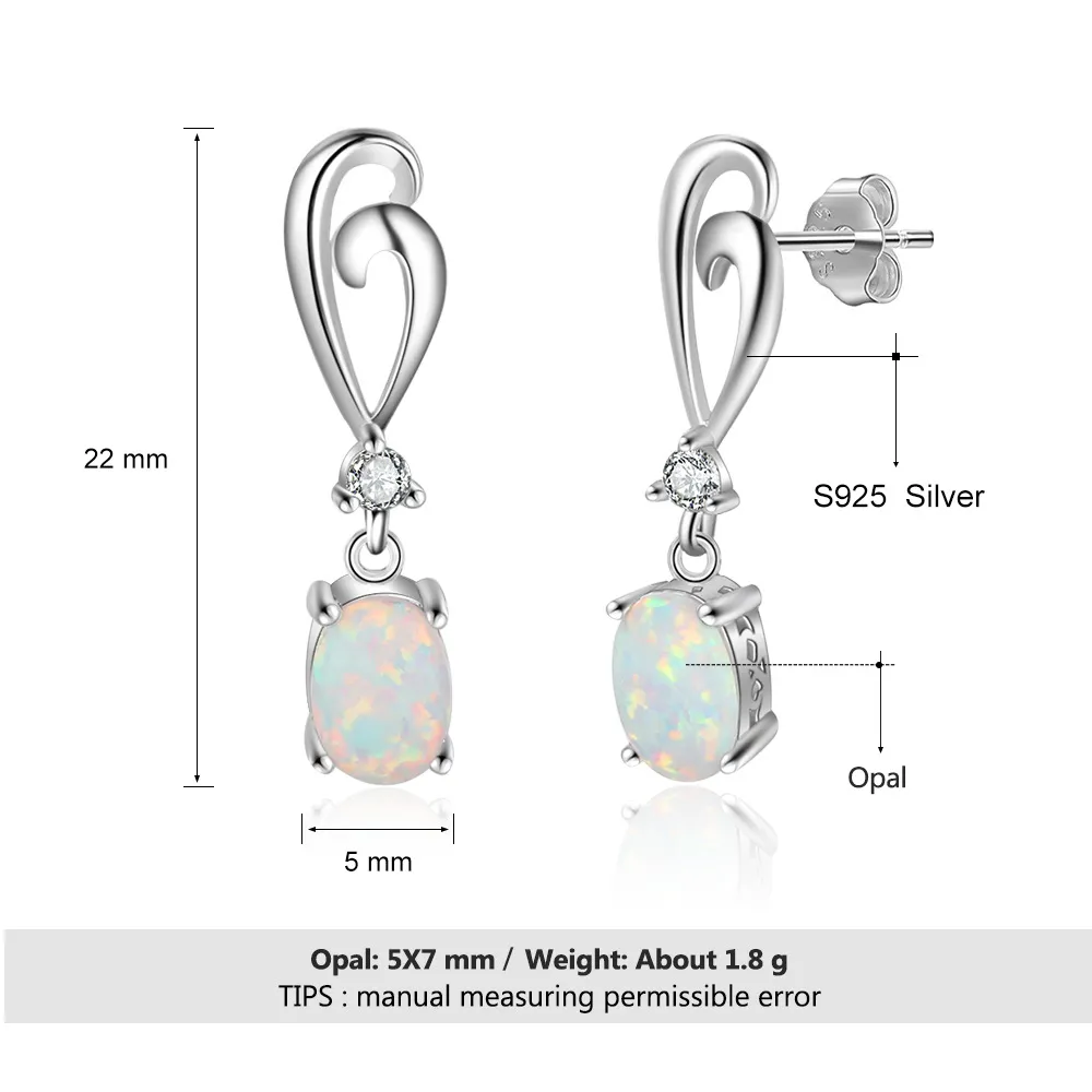 Vintage Oval Opal Stud Earring 40700003 - image2