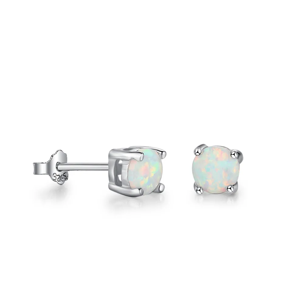 5mm Round Opal Stud Earring 40700004