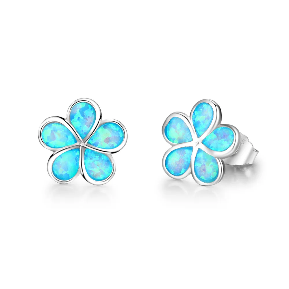 Bloom Blue Opal Stud Earring 40700008