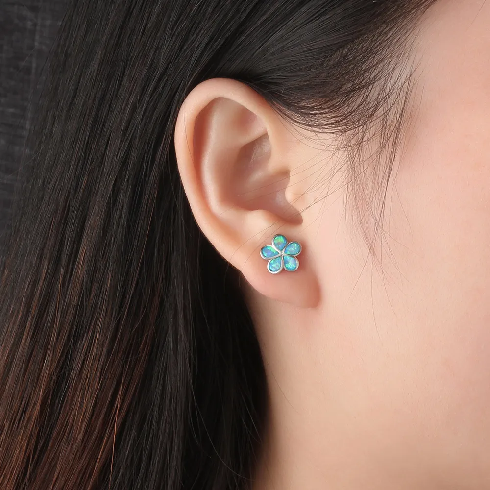 Bloom Blue Opal Stud Earring 40700008 - image1