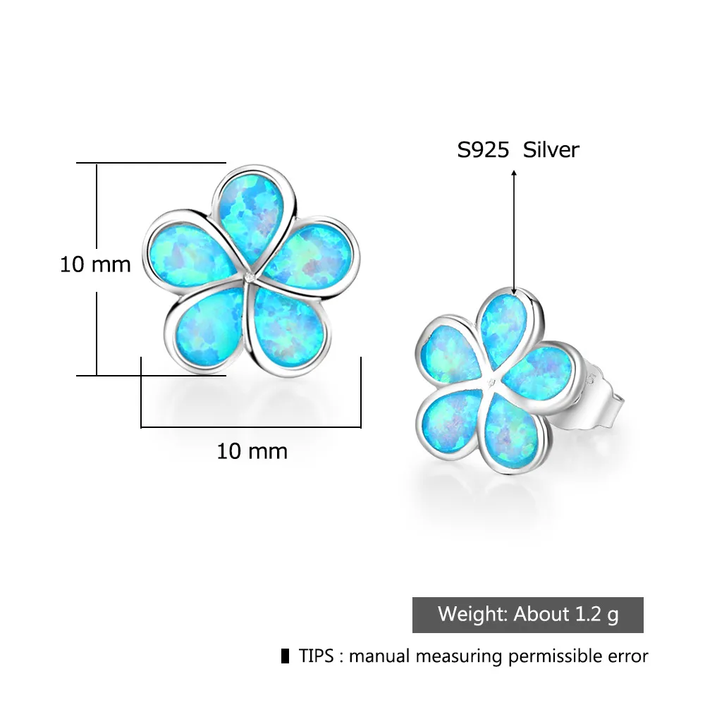 Bloom Blue Opal Stud Earring 40700008 - image2