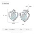 White Heart Opal Stud Earring 40700009