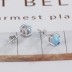 6mm Round Blue Opal Stud Earring 40700011